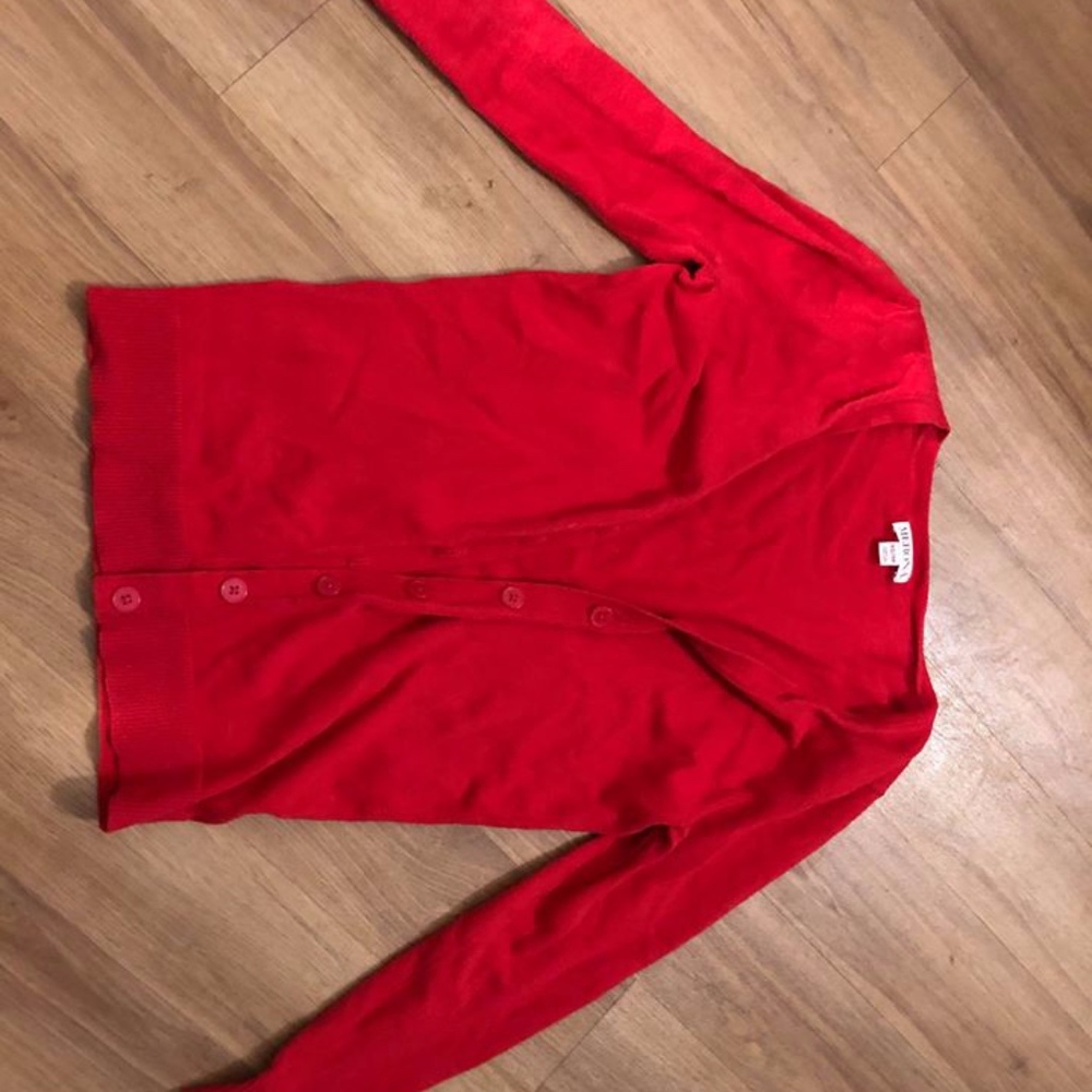 Merona Red button down Cardigan Size XS